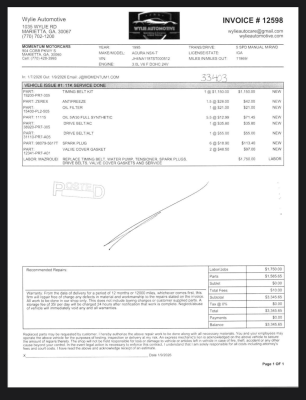 1995 Acura NSX in Formula Red over Black