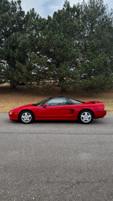 1991 Acura NSX in Formula Red over Black