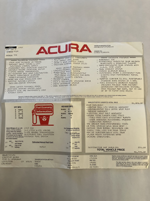 1995 Acura NSX in Purple over Tan