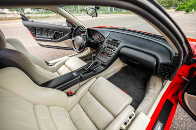 1991 Acura NSX in Formula Red over Ivory