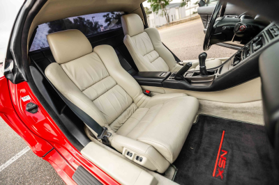 1991 Acura NSX in Formula Red over Ivory