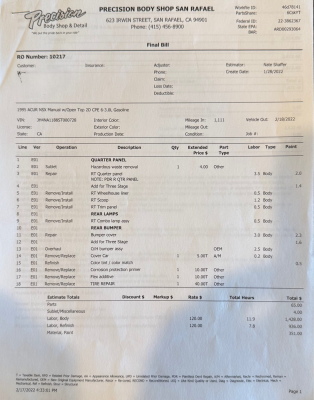 1995 Acura NSX in Purple over Tan
