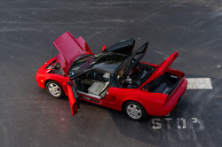 1991 Acura NSX in Formula Red over Ivory