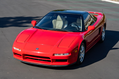 1991 Acura NSX in Formula Red over Ivory