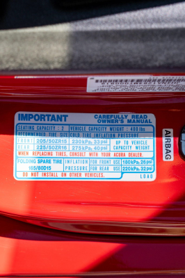 1991 Acura NSX in Formula Red over Ivory