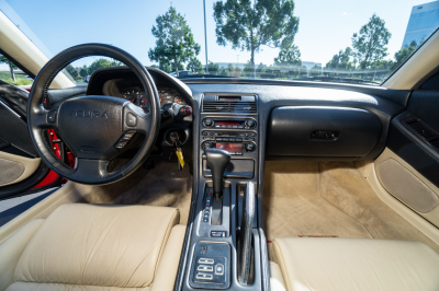 1991 Acura NSX in Formula Red over Ivory