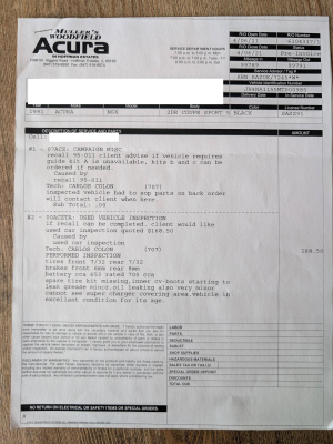 1991 Acura NSX in Berlina Black over Black