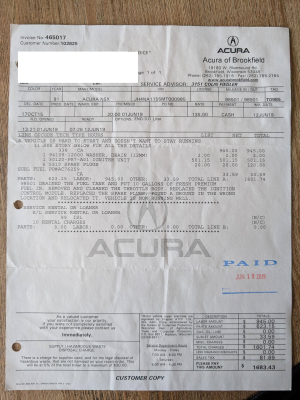 1991 Acura NSX in Berlina Black over Black