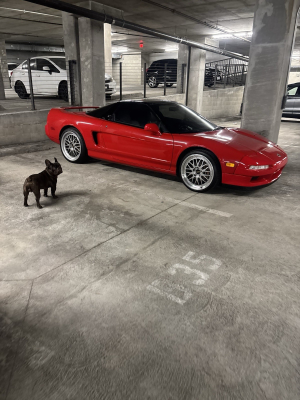 1991 Acura NSX in Formula Red over Ivory
