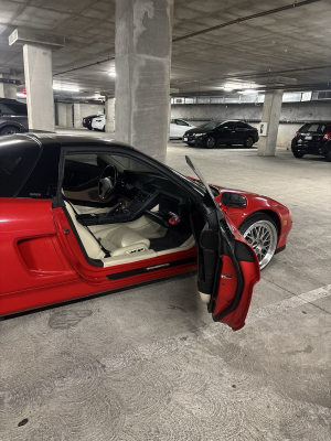 1991 Acura NSX in Formula Red over Ivory