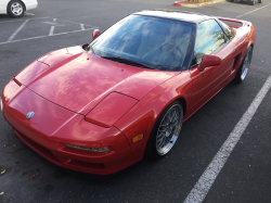 1991 Acura NSX in Formula Red over Ivory