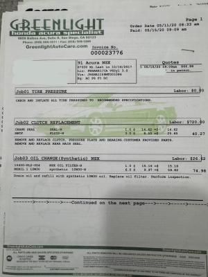 1991 Acura NSX in Formula Red over Ivory