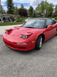 1991 Acura NSX in Formula Red over Ivory