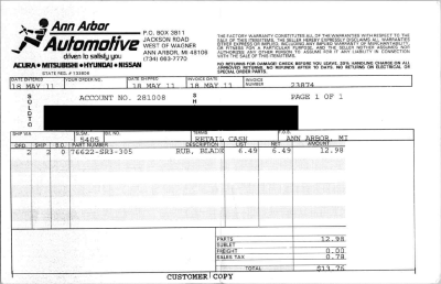 1991 Acura NSX in Berlina Black over Black