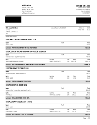 1991 Acura NSX in Berlina Black over Black