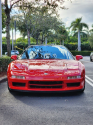 1991 Acura NSX in Formula Red over Black