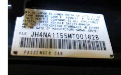 1991 Acura NSX in Berlina Black over Black