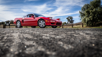 1991 Acura NSX in Formula Red over Black