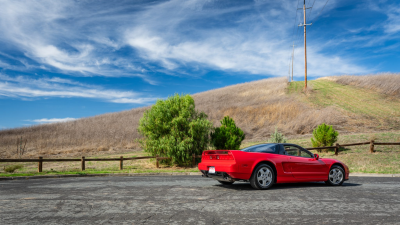 1991 Acura NSX in Formula Red over Black
