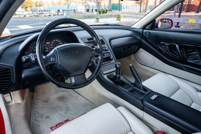 1991 Acura NSX in Formula Red over Ivory