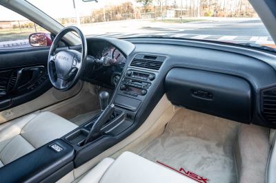 1991 Acura NSX in Formula Red over Ivory