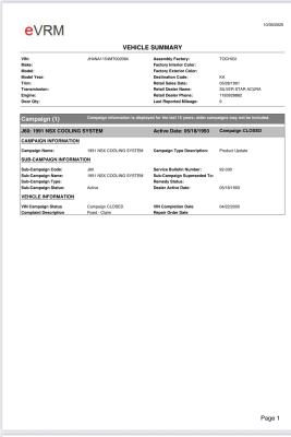 1991 Acura NSX in Formula Red over Ivory