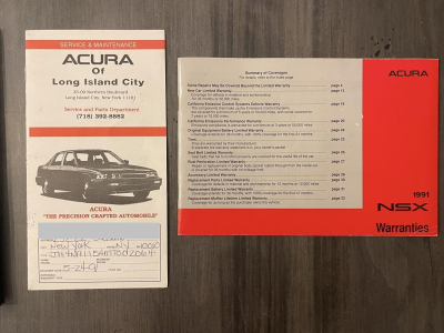 1991 Acura NSX in Formula Red over Ivory