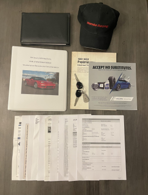 1991 Acura NSX in Formula Red over Ivory