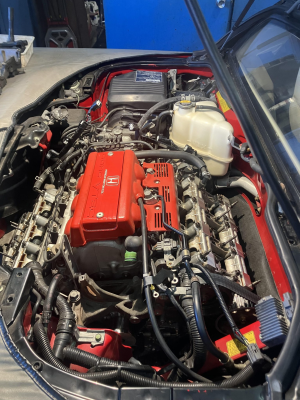 1991 Acura NSX in Formula Red over Ivory