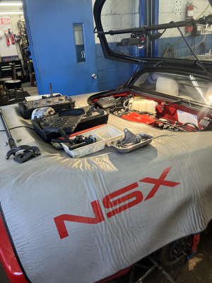 1991 Acura NSX in Formula Red over Ivory