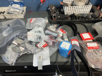 1991 Acura NSX in Formula Red over Ivory