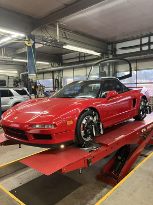 1991 Acura NSX in Formula Red over Ivory