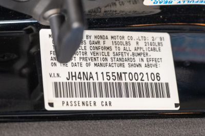 1991 Acura NSX in Berlina Black over Black