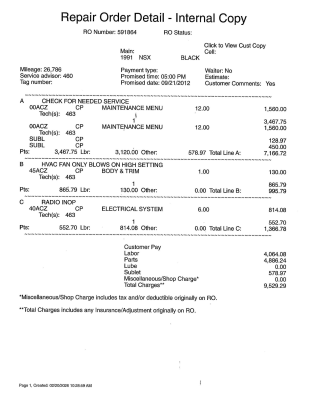 1991 Acura NSX in Berlina Black over Black