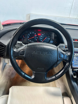 1991 Acura NSX in Formula Red over Ivory