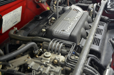 1991 Acura NSX in Formula Red over Ivory