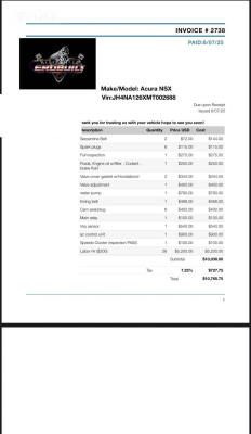 1991 Acura NSX in Formula Red over Ivory