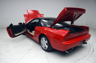 1991 Acura NSX in Formula Red over Ivory