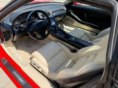 1991 Acura NSX in Formula Red over Ivory