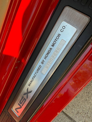 1991 Acura NSX in Formula Red over Ivory