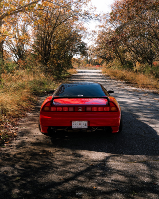 1991 Acura NSX in Formula Red over Black