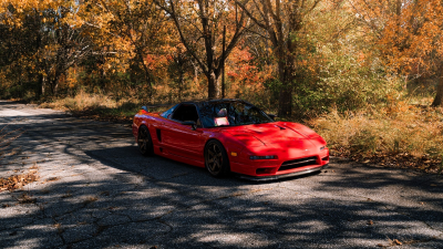 1991 Acura NSX in Formula Red over Black
