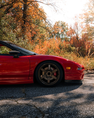 1991 Acura NSX in Formula Red over Black