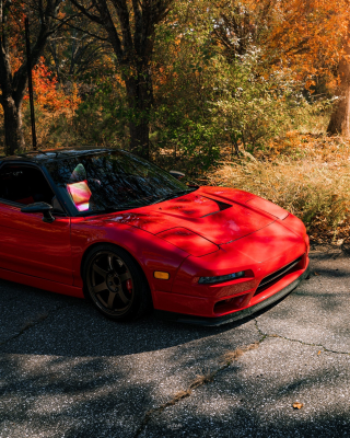1991 Acura NSX in Formula Red over Black