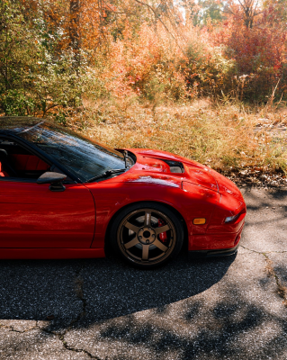 1991 Acura NSX in Formula Red over Black
