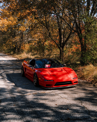 1991 Acura NSX in Formula Red over Black
