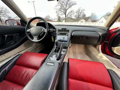1991 Acura NSX in Formula Red over Ivory