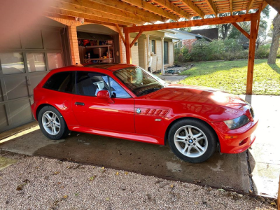 2000 BMW Z3 Coupe in Hell Red over Black