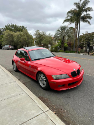 2000 BMW Z3 Coupe in Hell Red over Black