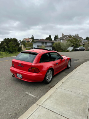 2000 BMW Z3 Coupe in Hell Red over Black